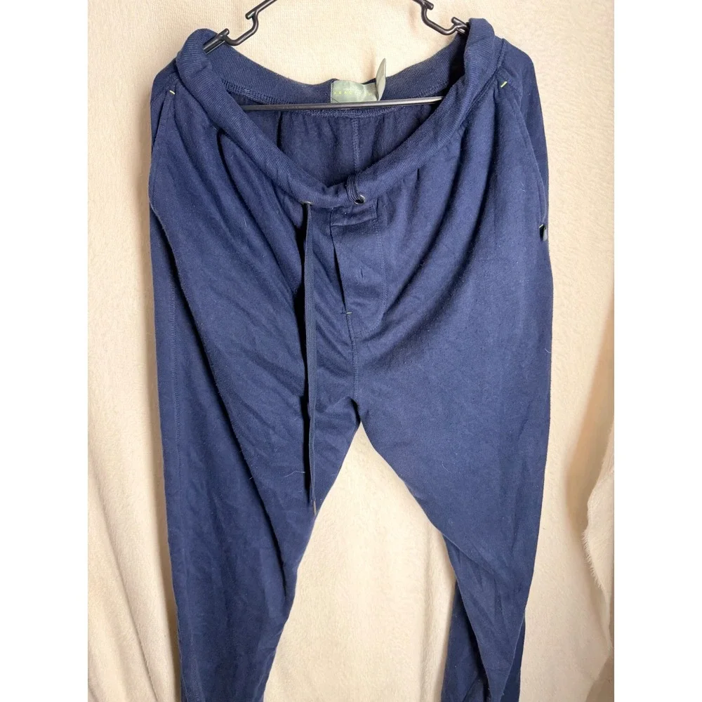 Kenneth Cole Reaction Mens Navy Blue Fleece Lounge Pants Drawstring Joggers M